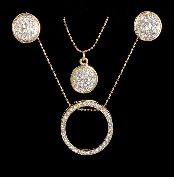 Circular Necklace & Earring Set