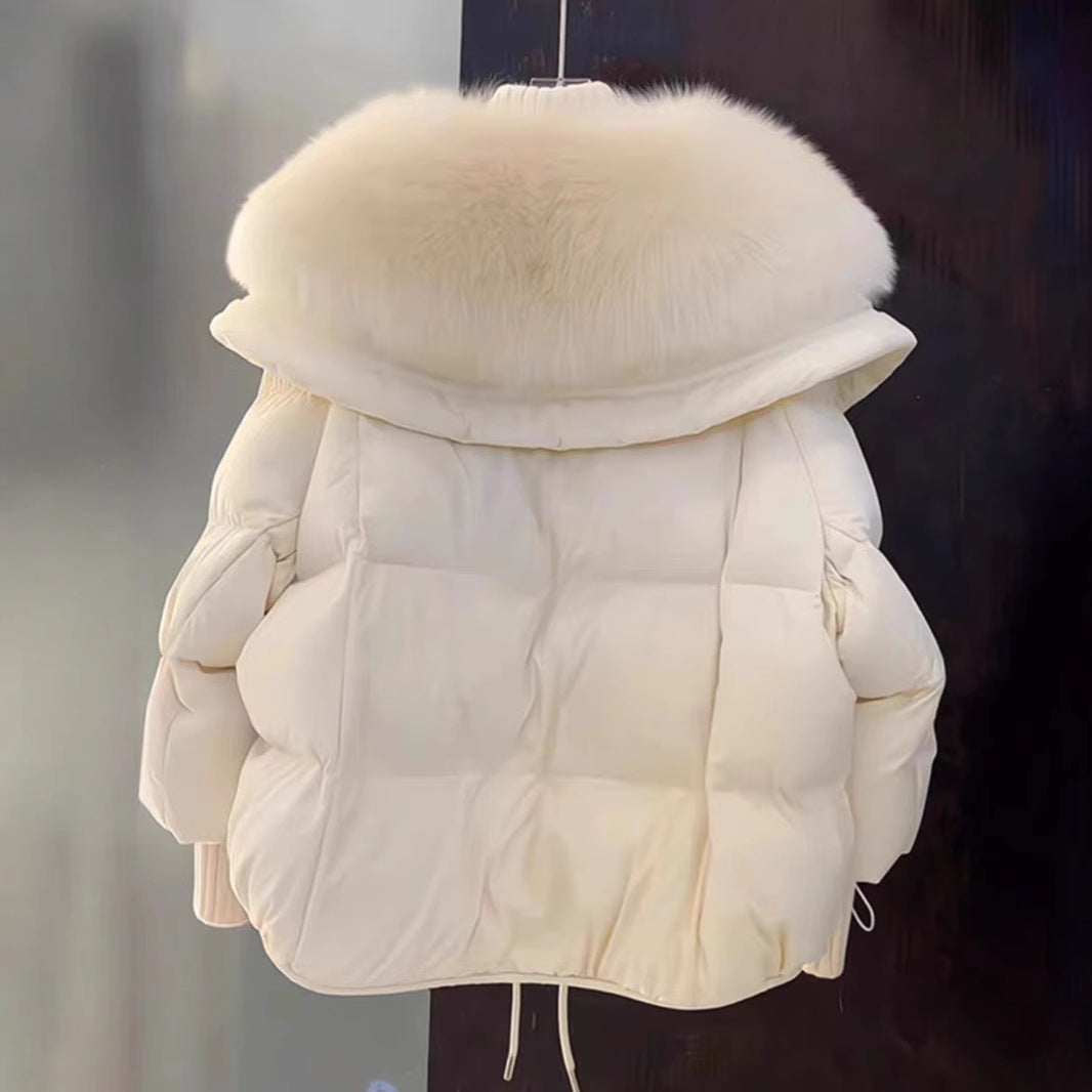 Large Faux Fur Collar Thick Cotton Jacket