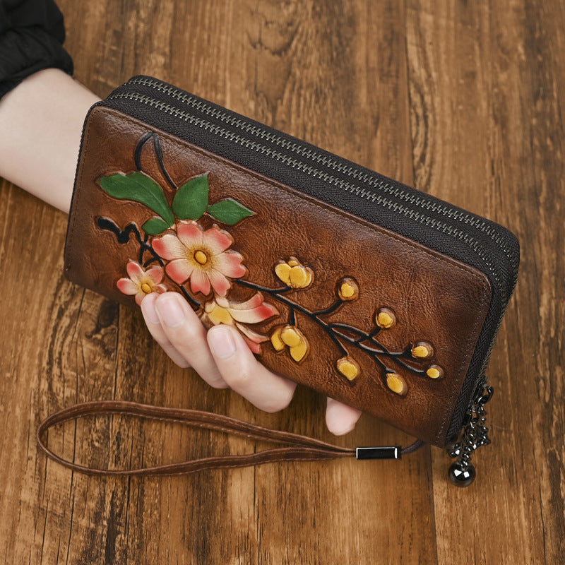 Double Zipper Long Wallet