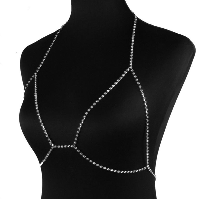 Rhinestone Body Jewelry Necklace