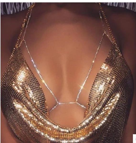 Rhinestone Body Jewelry Necklace
