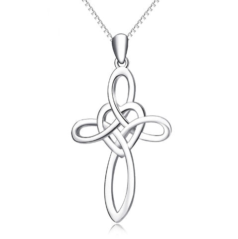 Beautiful Heart Cross Necklace