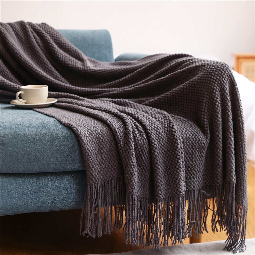 Grid Knit Blankets