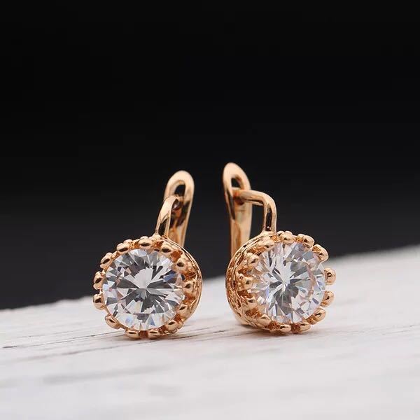 Cubic zirconia necklace and earring set