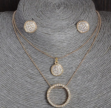 Circular Necklace & Earring Set