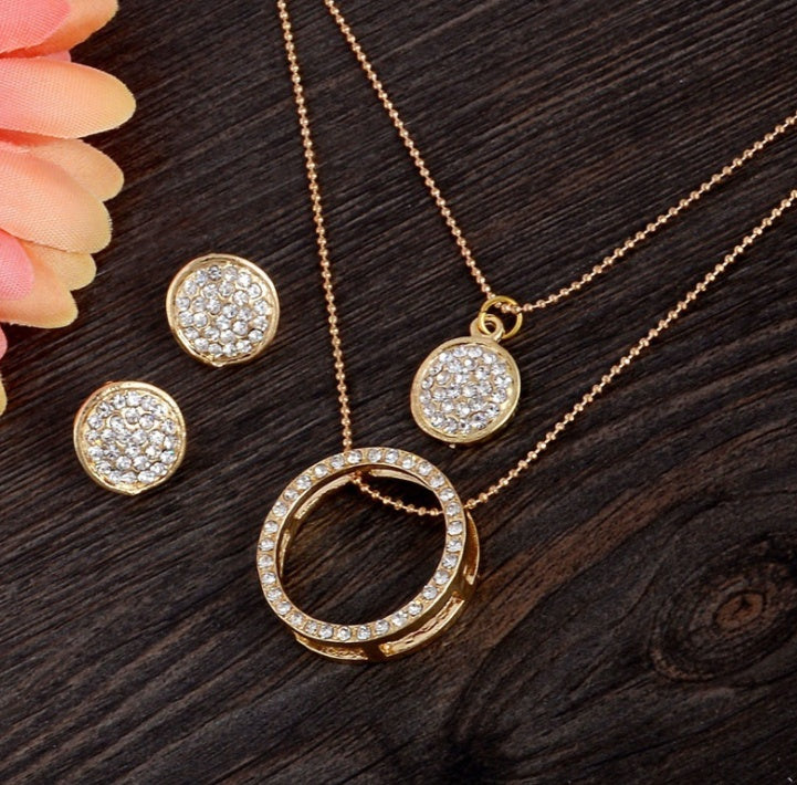 Circular Necklace & Earring Set