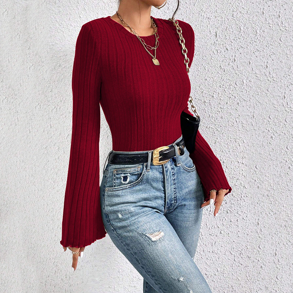 Flared Sleeve Sweater