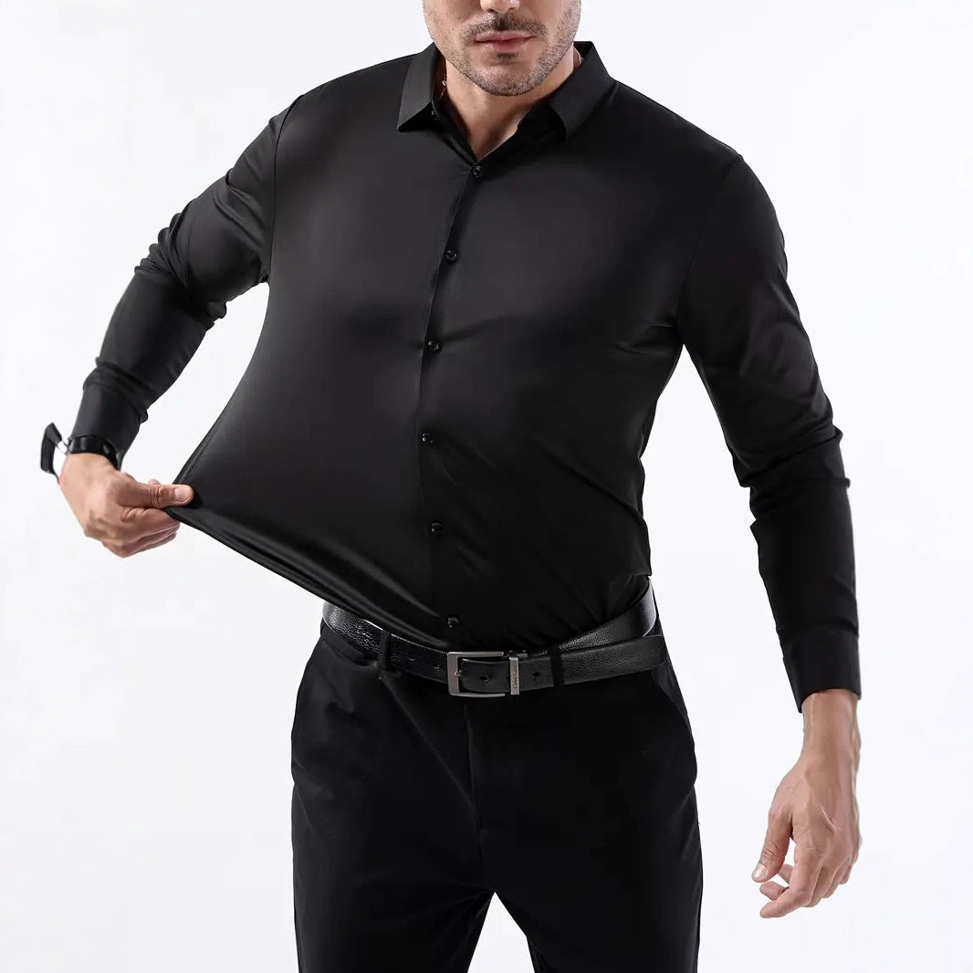 Highly Elastic Plus-Size Shirt