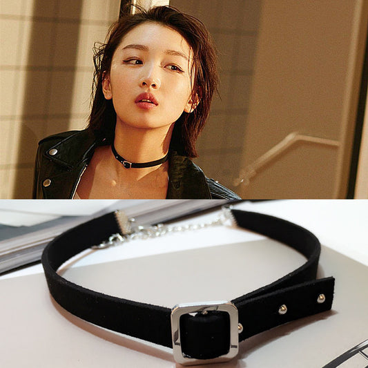 Studded choker necklace