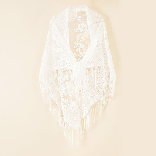 Jacquard Border Casual Shawl