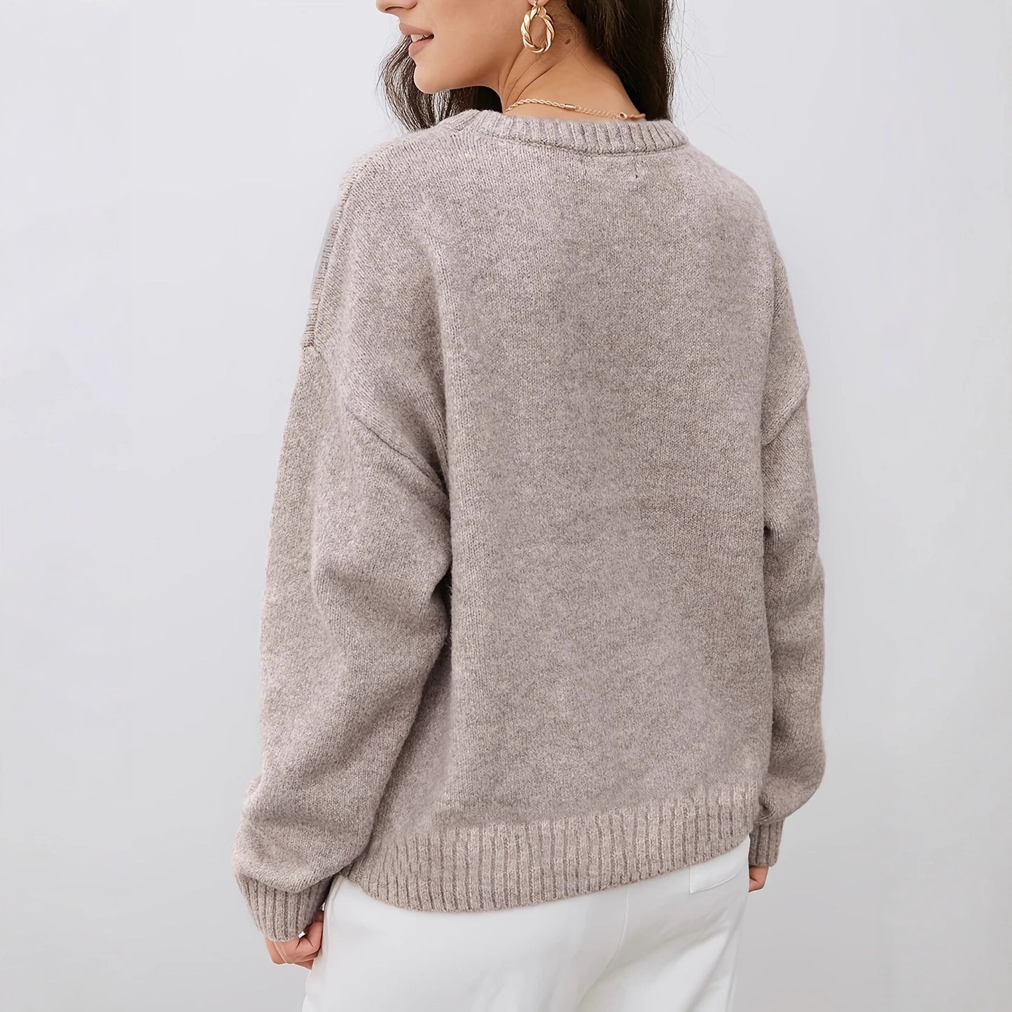 Crew Neck Loose Fit Sweater