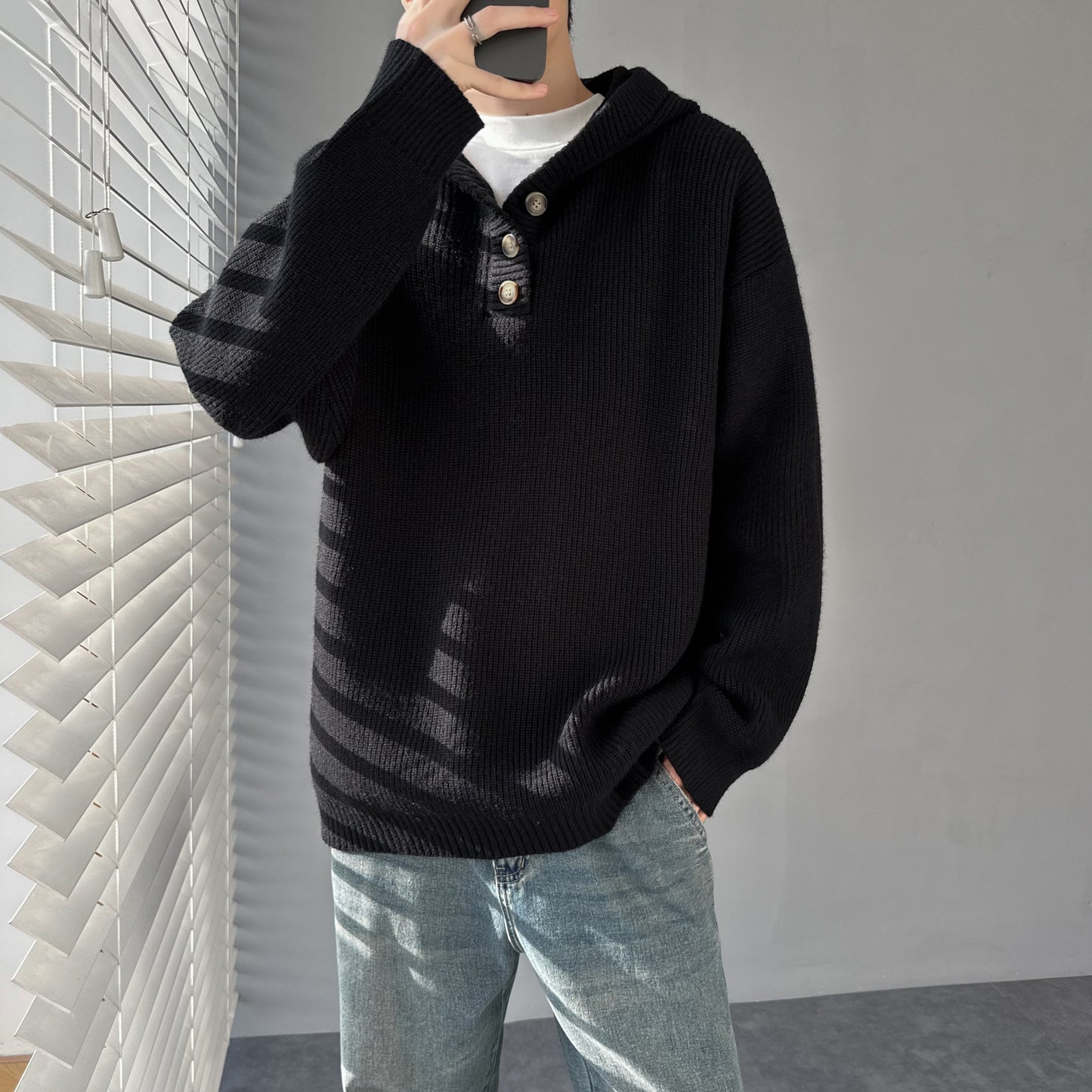Loose Hooded Knit