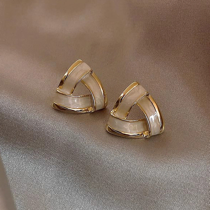 Metal Oil Stud Earrings