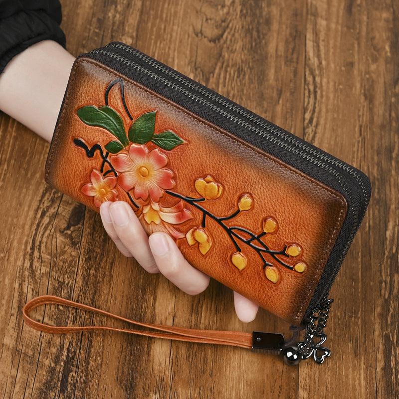 Double Zipper Long Wallet