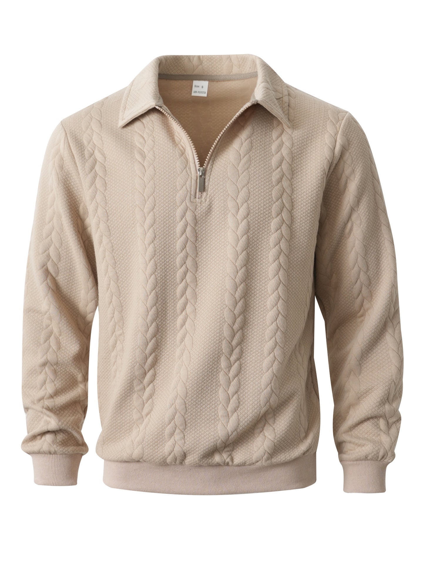 Jacquard Lapel Sweater