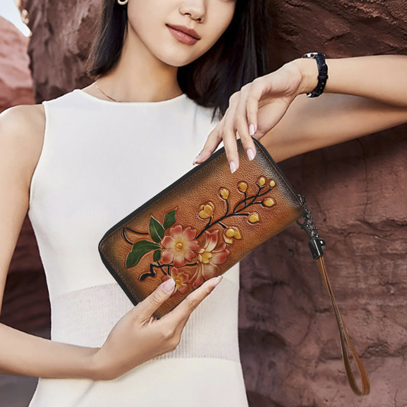 Double Zipper Long Wallet