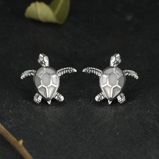 Lady's Cute Turtle Stud Earrings