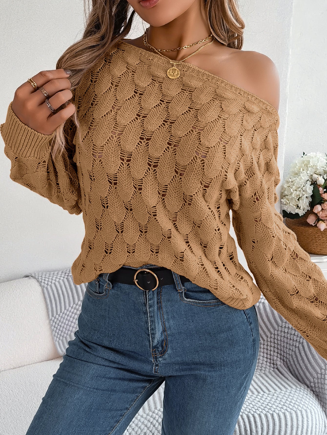 Off-Shoulder Sweater