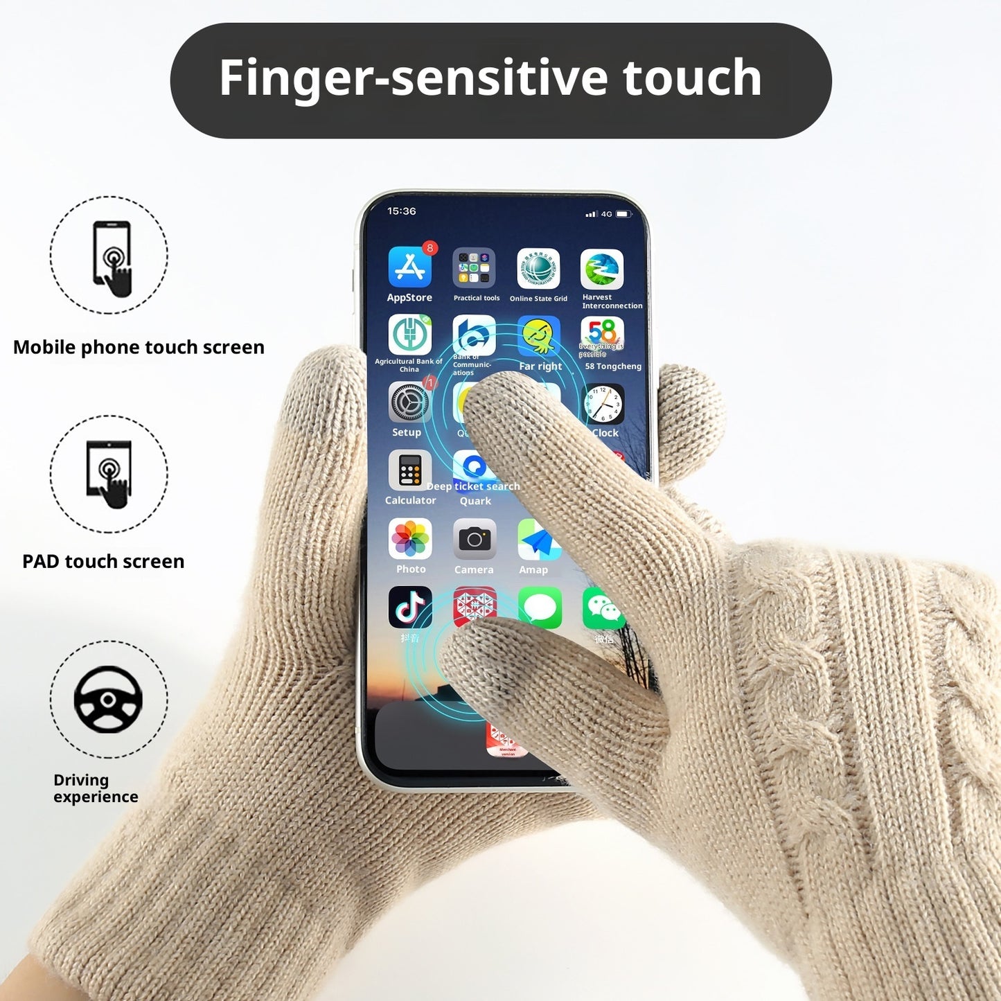 Double-layer Knit Gloves