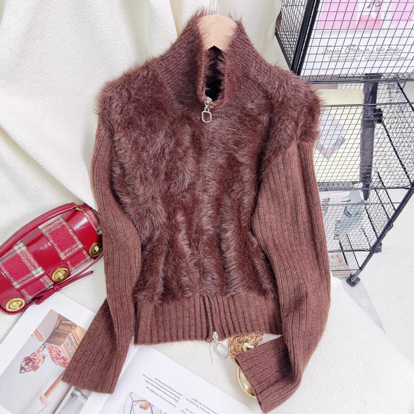 Faux Mink Sweater