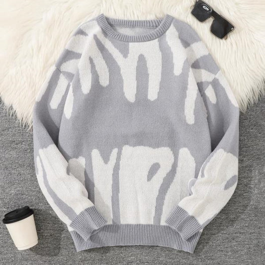 Printed Knit Sweater