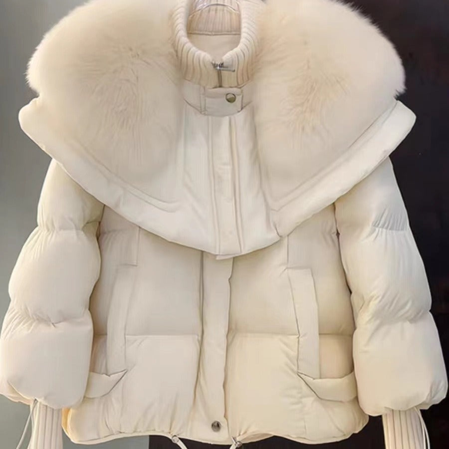 Large Faux Fur Collar Thick Cotton Jacket