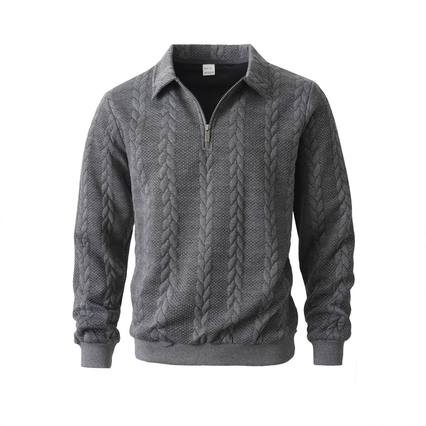 Jacquard Lapel Sweater